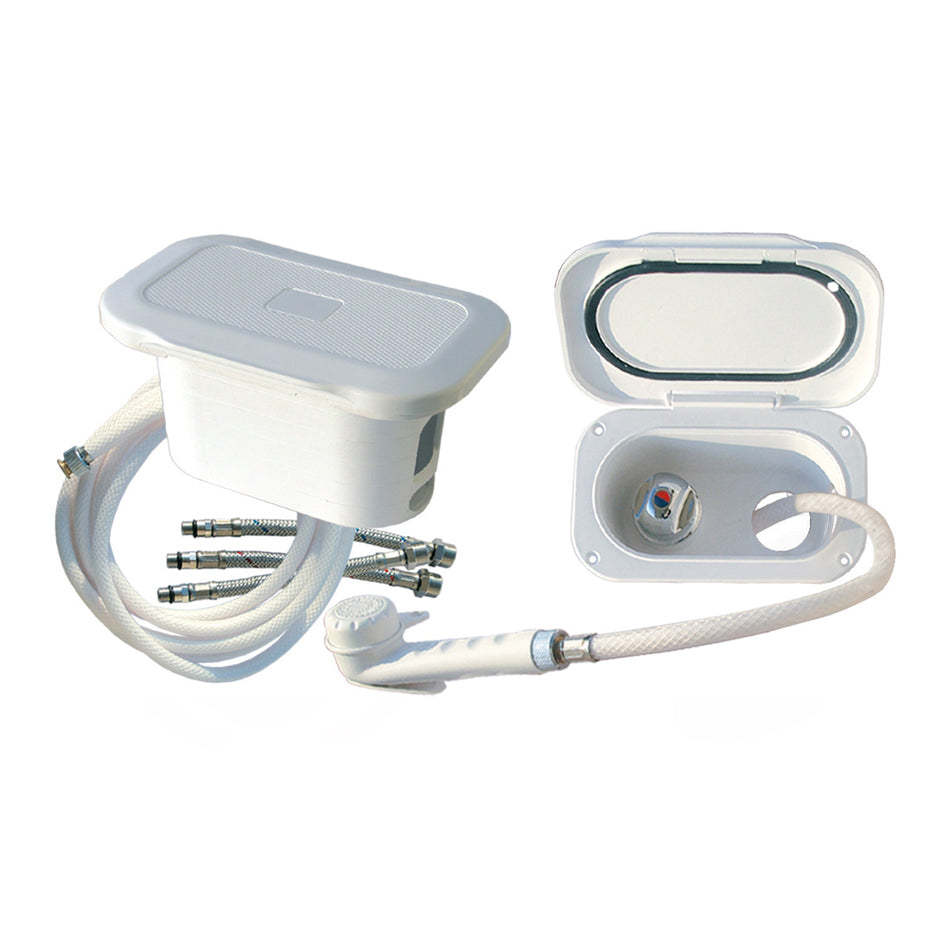 KIT DE DOUCHE AVEC MITIGEUR TUYAU 5MT INC.145,5X75MM