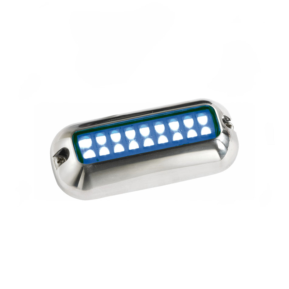 LUCE SUBACQUEA A LED BLU 10/30V 27 LED CORPO INOX AISI 316