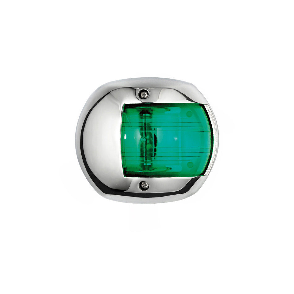 FANALE DI VIA CLASSIC 20 LED 12V INOX VERDE 112,5°  DESTRO