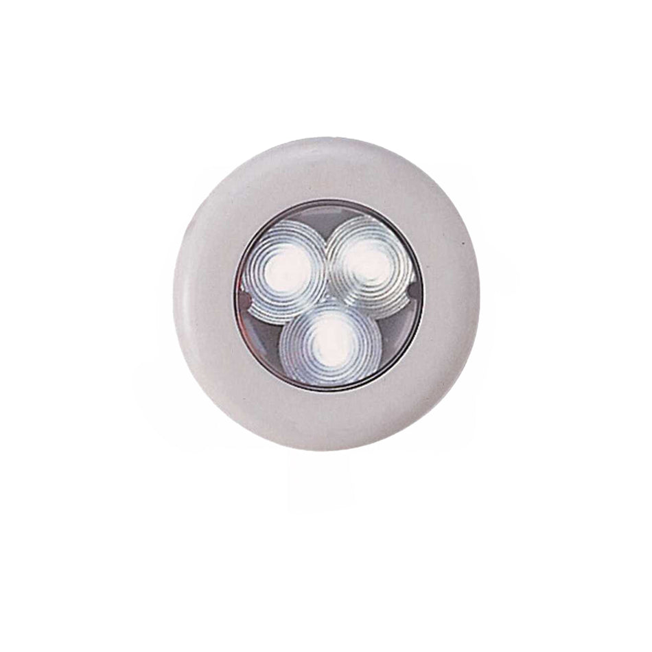 LUCE CORTESIA A INCAS.D.71 3 LED 12-24V ABS BIANCO