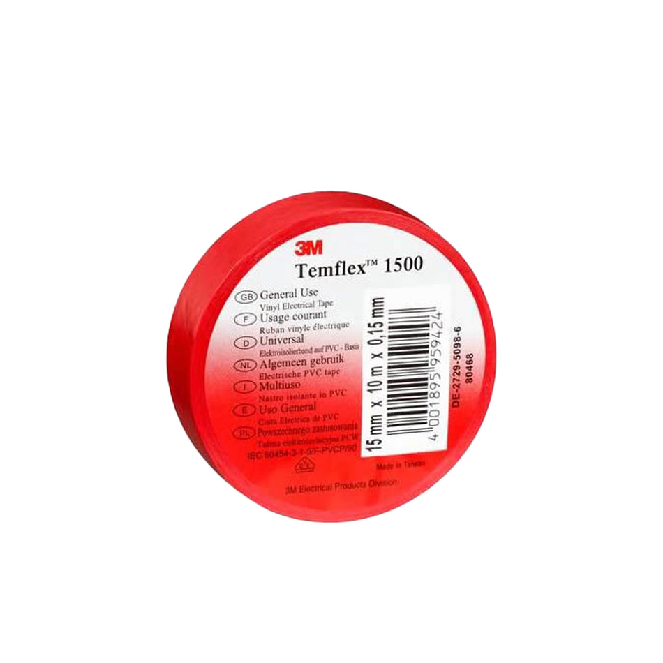 NASTRO TEMFLEX ROSSO 1500 25MMX25MT