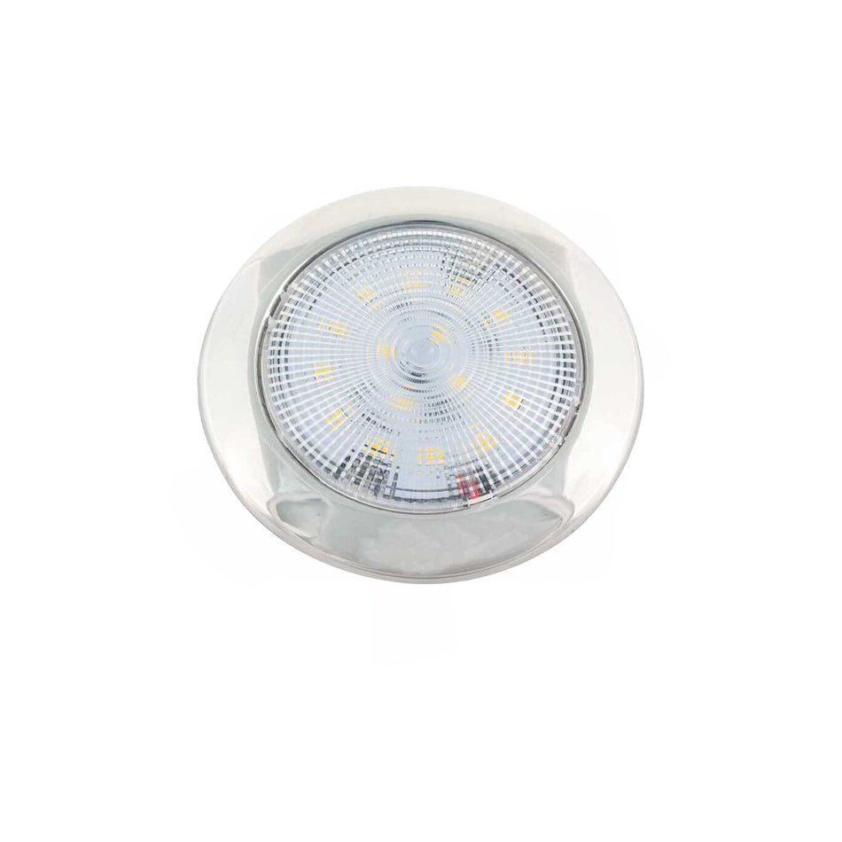 PLAFONIERA INOX SLIM D95MM A 16 LED 12V(00601-WH)