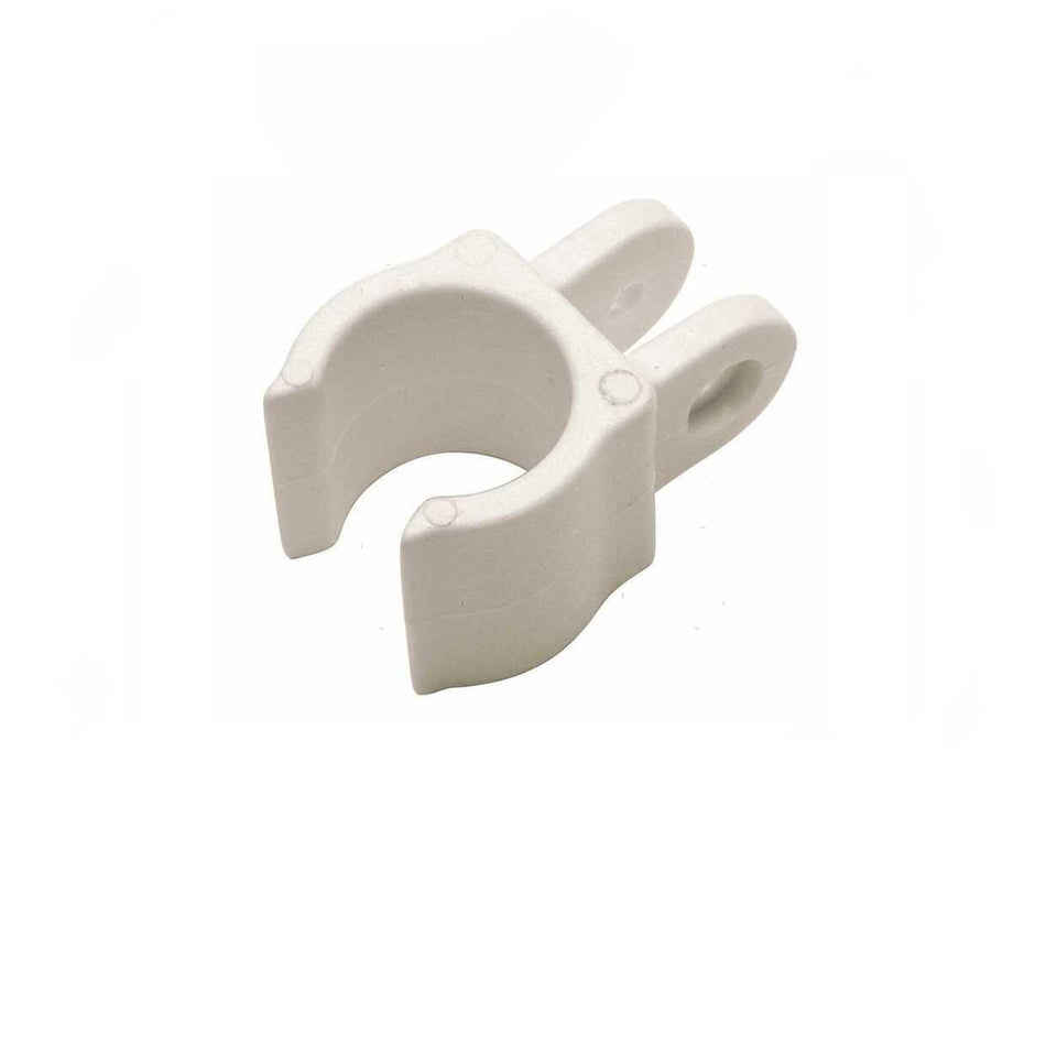 ATTACCO PLASTICA BIANCO X TUBO 20MM